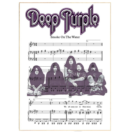 Deep Purple - Smoke on the Water Poster - 98typesMusic