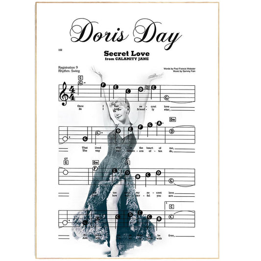 Doris Day - Secret Love Poster - 98typesMusic