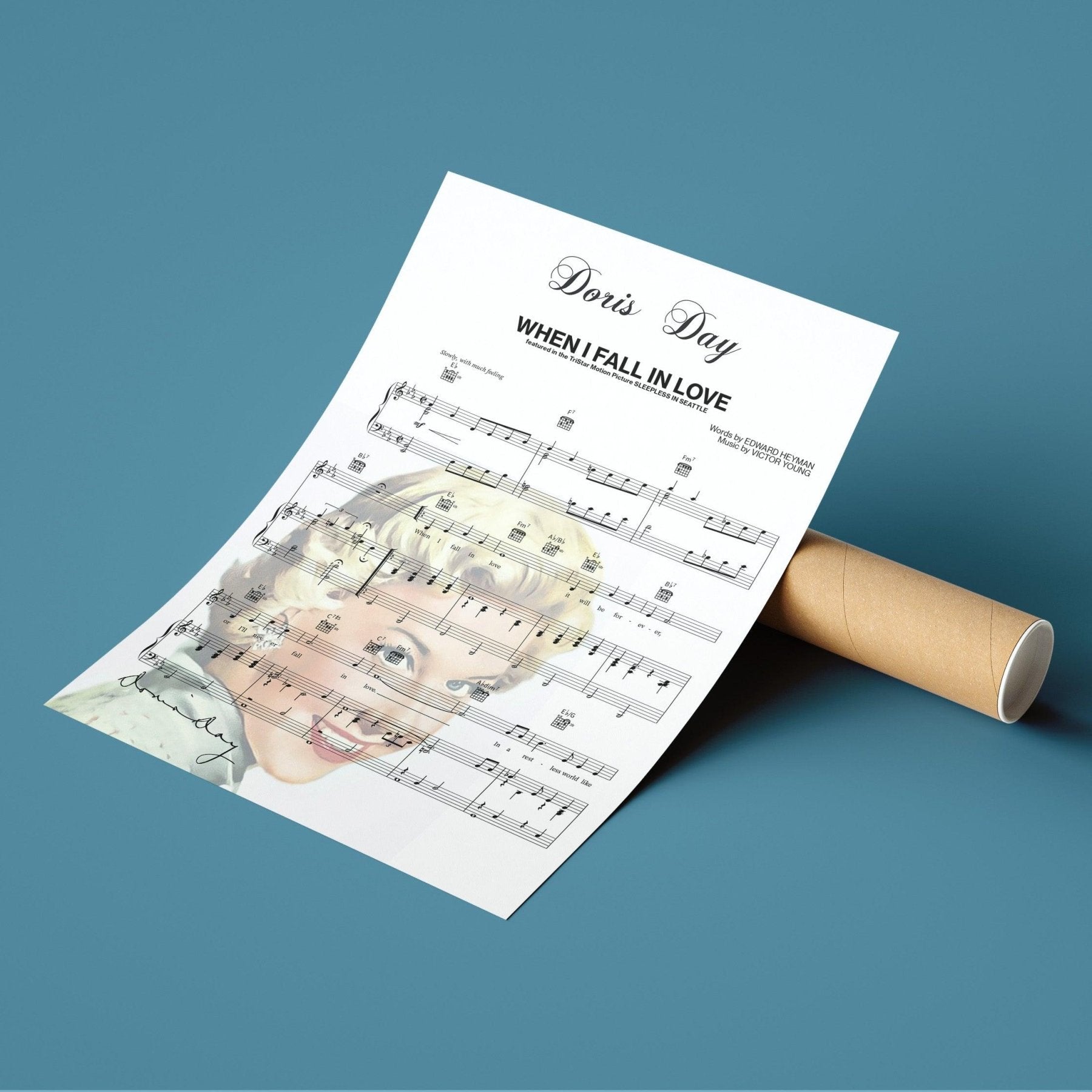 Doris Day - When I Fall In Love Poster - 98typesMusic
