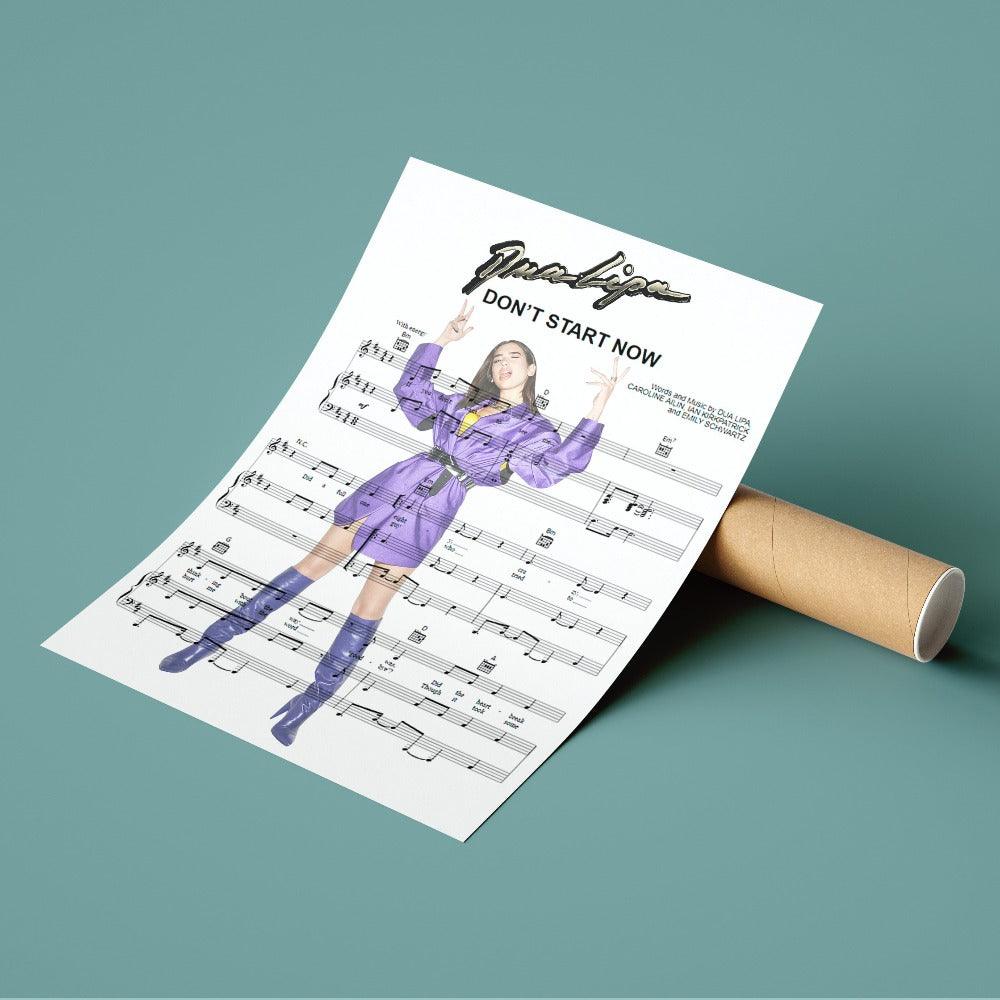 Dua Lipa - Don't Start Now Poster - 98typesMusic