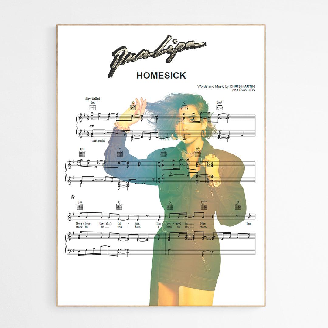 Dua Lipa - Homesick Poster - 98typesMusic