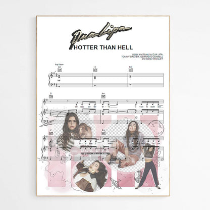 Dua Lipa - Hotter Than Hell Poster - 98typesMusic