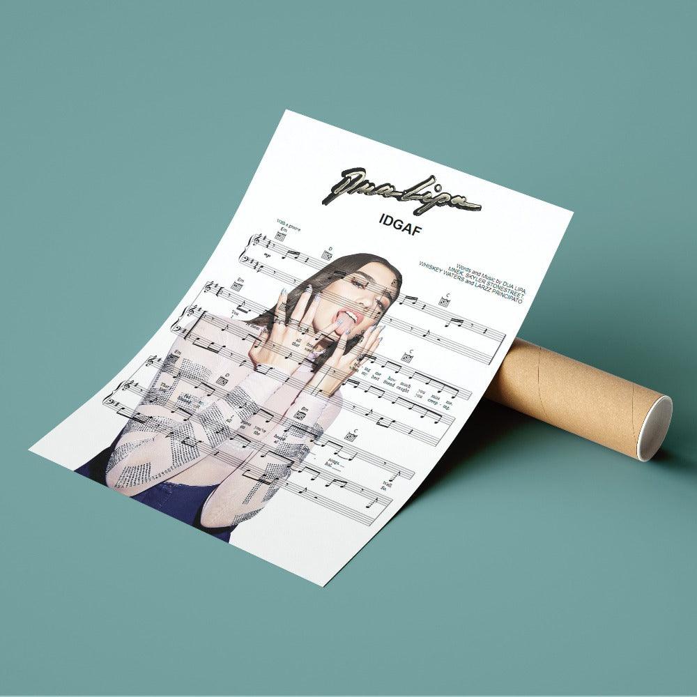 Dua Lipa - IDGAF Poster - 98typesMusic