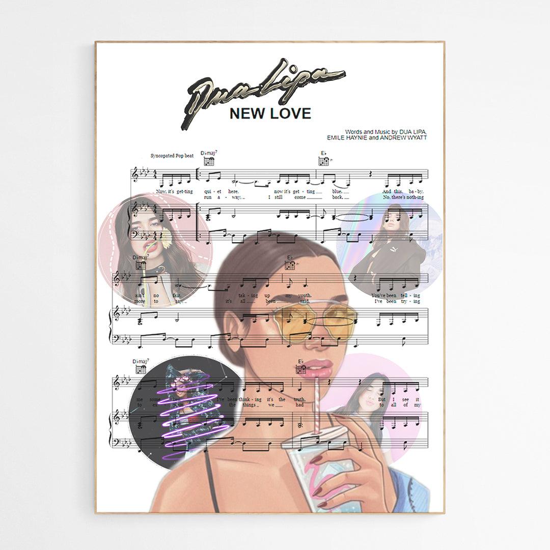 Dua Lipa - New Love Poster - 98typesMusic