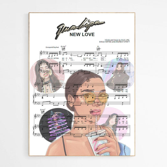 Dua Lipa - New Love Poster - 98typesMusic