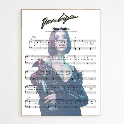 Dua Lipa - New Rules Poster - 98typesMusic