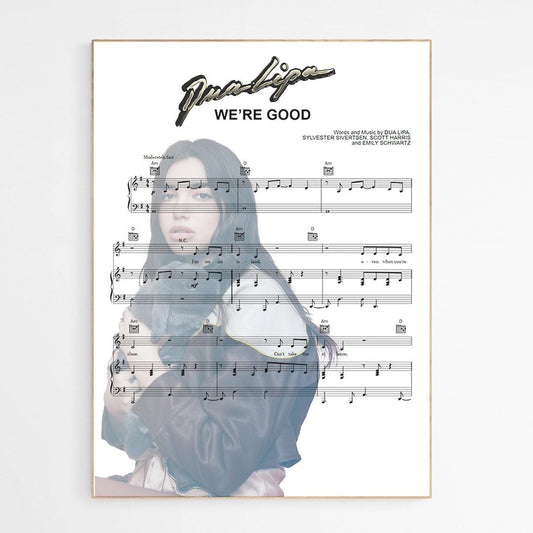 Dua Lipa - We're Good Poster - 98typesMusic