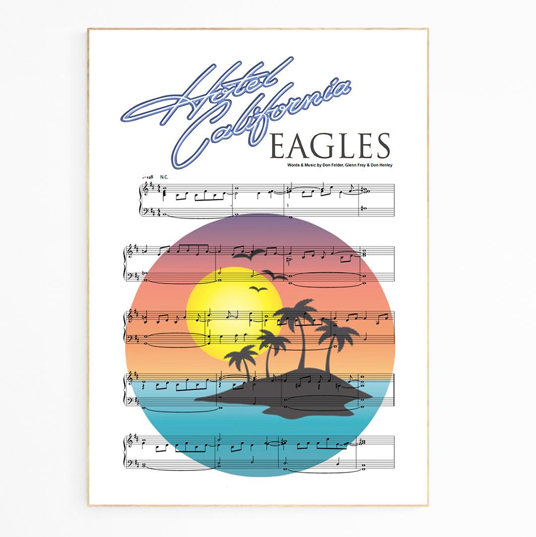 Eagles • Hotel California Song Lyric Print - 98typesMusic