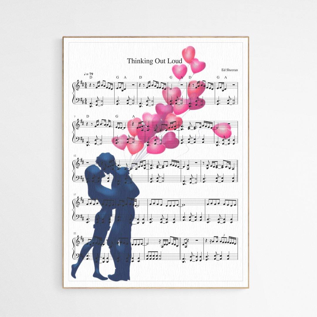 Ed Sheeran - Thinking Out Loud Theme Song Print - 98typesMusic