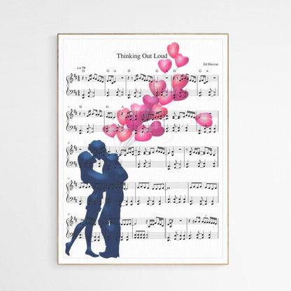 Ed Sheeran - Thinking Out Loud Theme Song Print - 98typesMusic