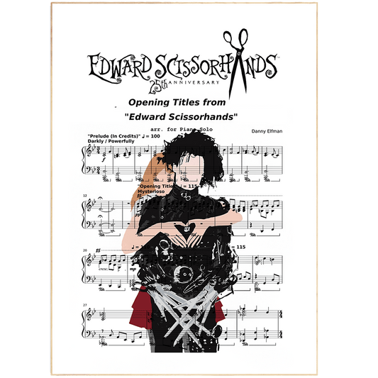Edward Scissorhands Main Theme Poster - 98typesMusic