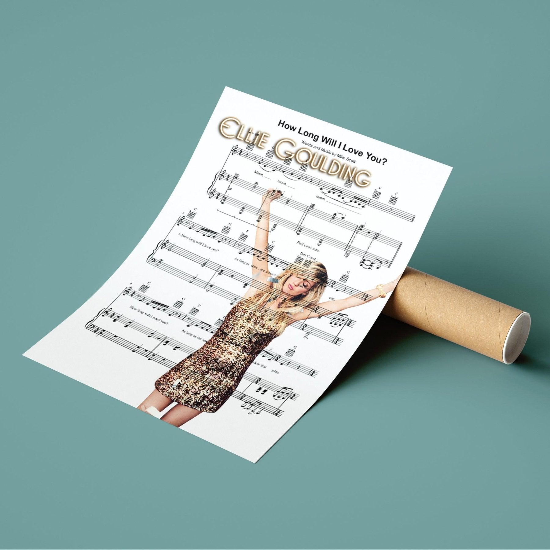 Ellie Goulding - How Long Will I Love You Poster - 98typesMusic