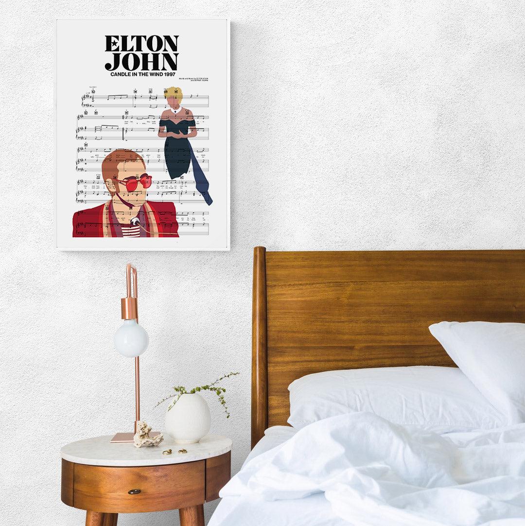 Elton John - CANDLE IN THE WIND 1997 Poster - 98typesMusic