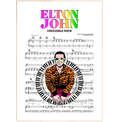 Elton John - CROCODILE ROCK Poster - 98typesMusic