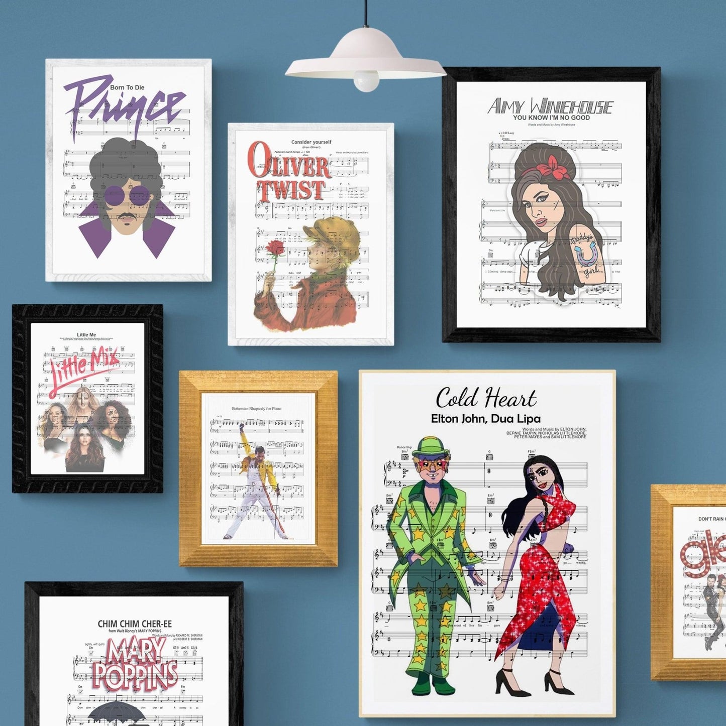 Elton John, Dua Lipa ~ Cold Heart Song Music Print - 98typesMusic