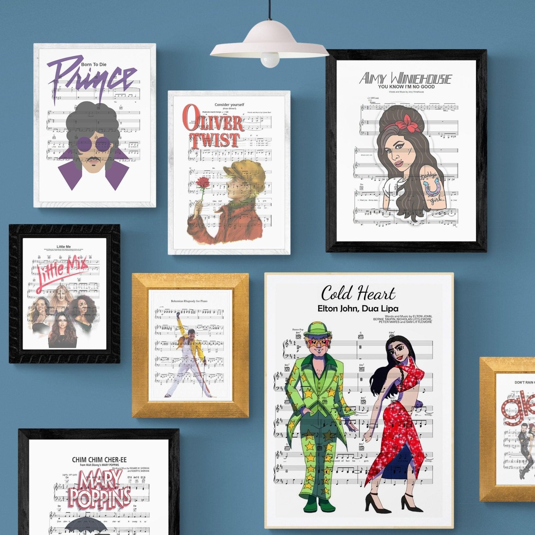 Elton John, Dua Lipa ~ Cold Heart Song Music Print - 98typesMusic
