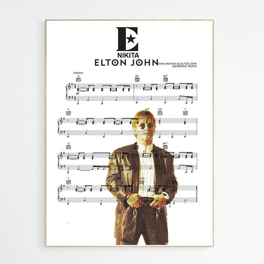 Elton John - Nikita Poster - 98typesMusic