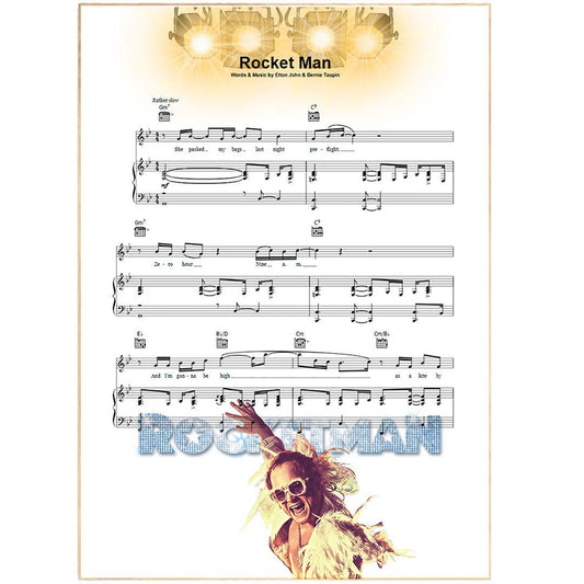 Elton John - Rocket Man Print - 98typesMusic