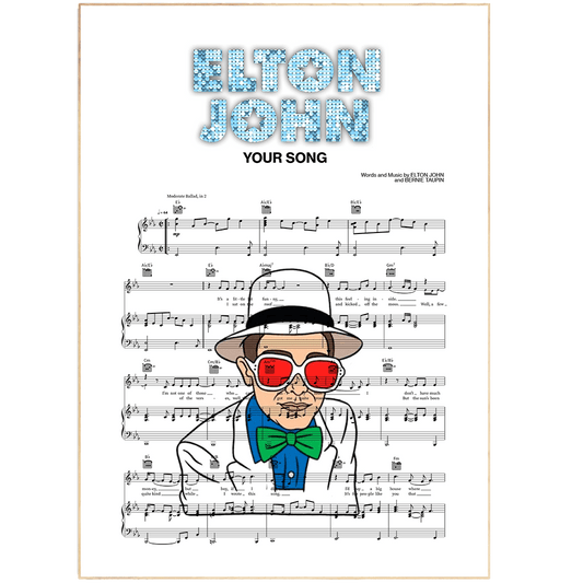 Elton John - YOUR SONG Poster - 98typesMusic