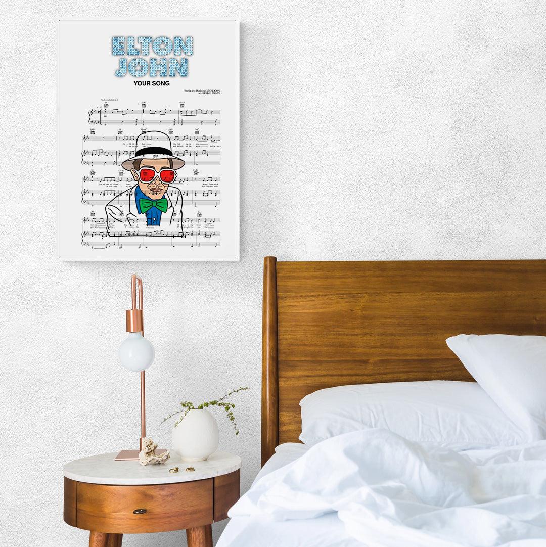 Elton John - YOUR SONG Poster - 98typesMusic