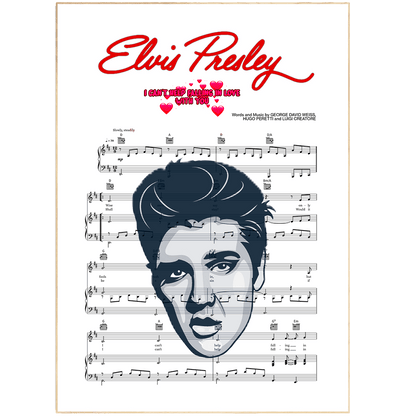 Elvis Presley - CAN’T HELP FALLING IN LOVE Poster - 98typesMusic