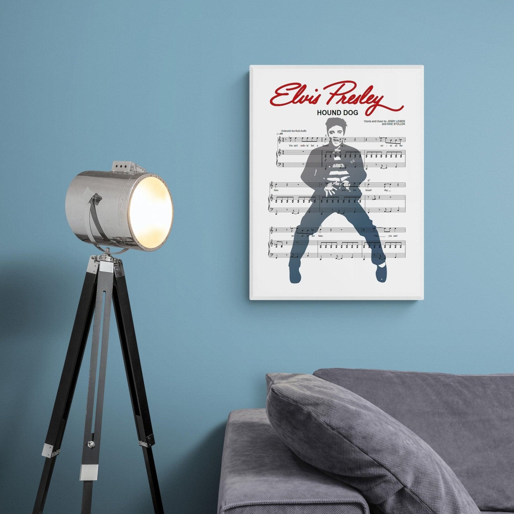 Elvis Presley • Hound Dog Song Lyric Print - 98typesMusic