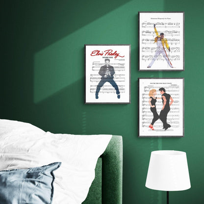 Elvis Presley • Hound Dog Song Lyric Print - 98typesMusic