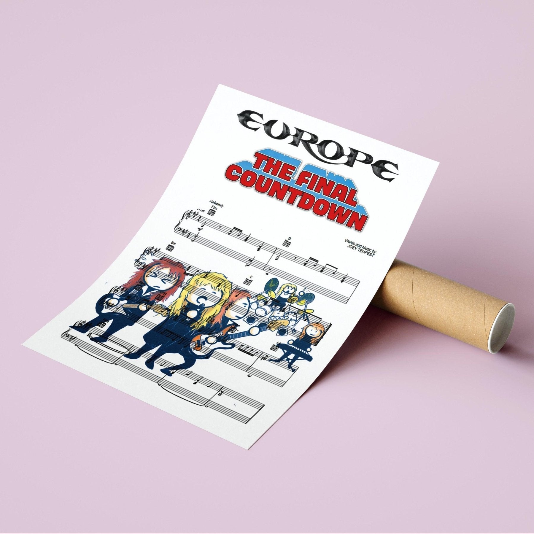 Europe - The Final Countdown Poster - 98typesMusic