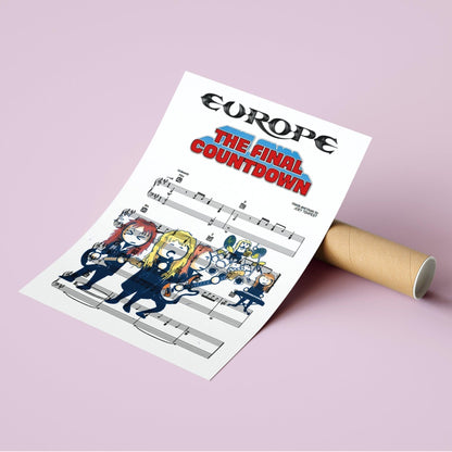 Europe - The Final Countdown Poster - 98typesMusic
