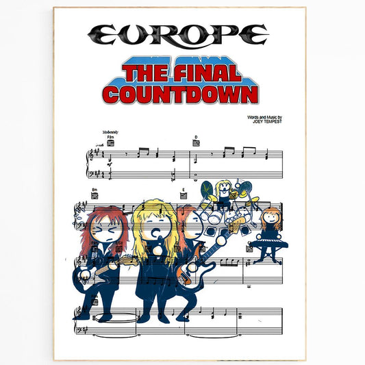 Europe - The Final Countdown Poster - 98typesMusic