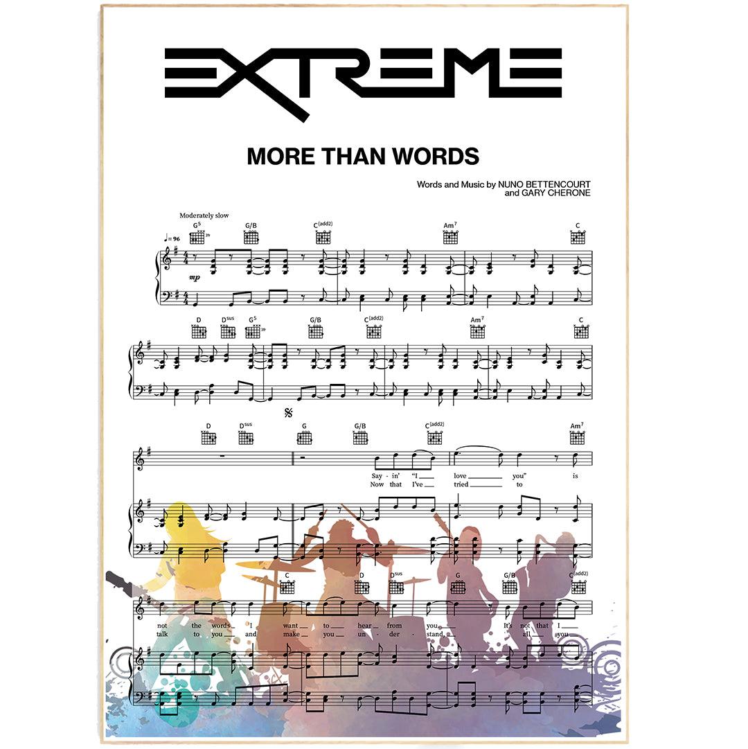 Extreme - More Than Words Poster - 98typesMusic