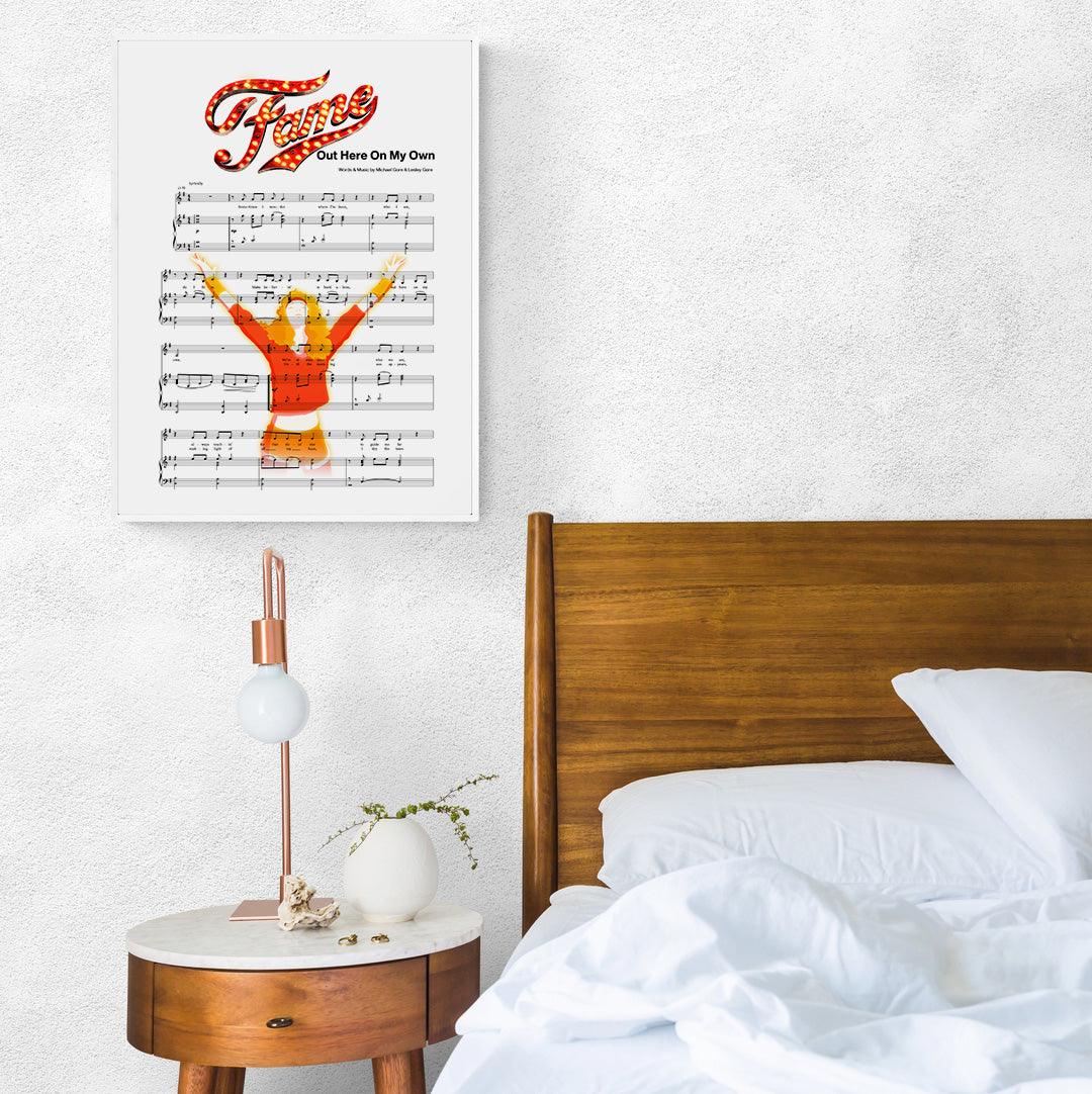 Fame - Out Here On My Own Poster - 98typesMusic