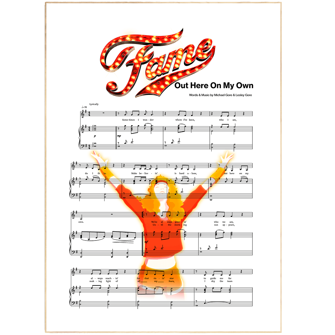 Fame - Out Here On My Own Poster - 98typesMusic