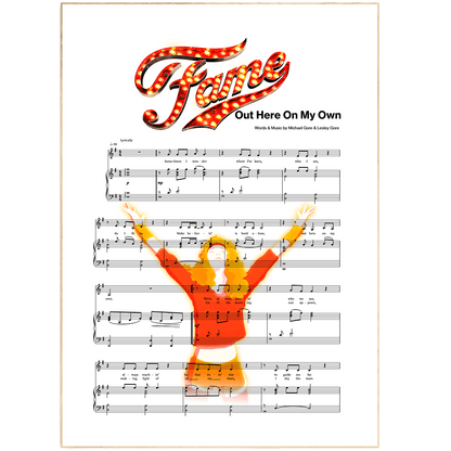 Fame - Out Here On My Own Poster - 98typesMusic