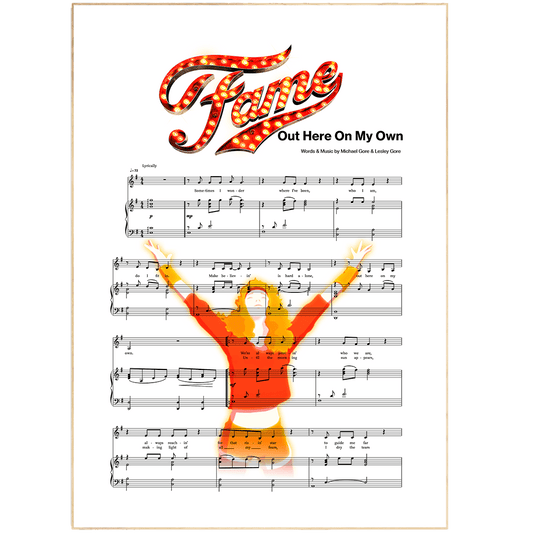 Fame - Out Here On My Own Poster - 98typesMusic
