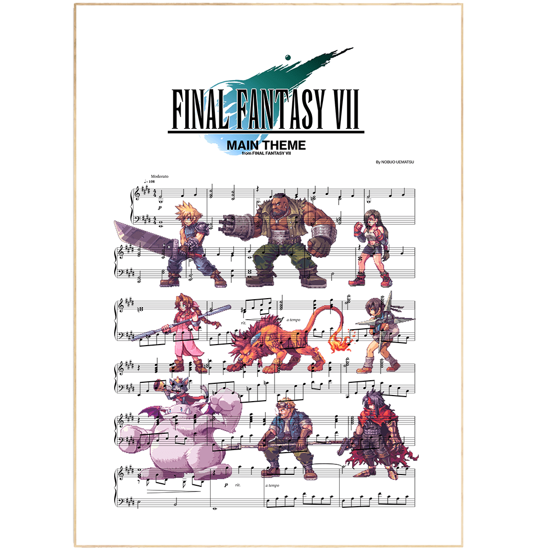 Final Fantasy Main theme Poster - 98typesMusic