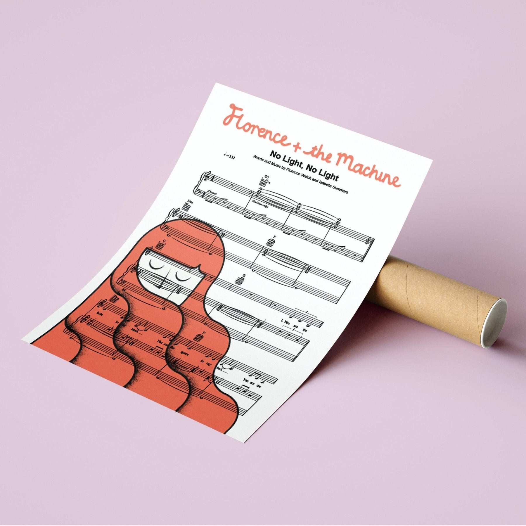 Florence + The Machine - No Light, No Light Poster - 98typesMusic