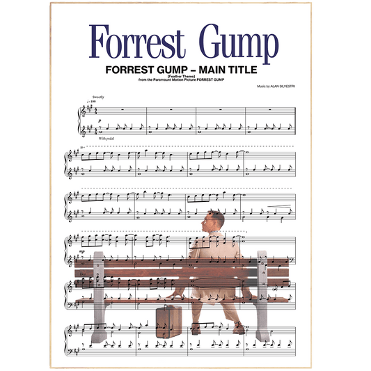 Forrest Gump - Alan Silvestri Theme Song Print - 98typesMusic