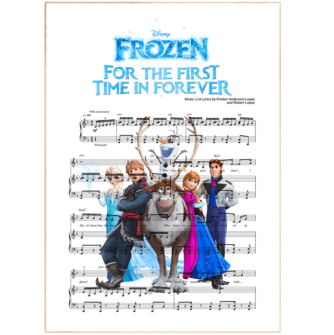 Frozen - For the First Time in Forever Poster - 98typesMusic