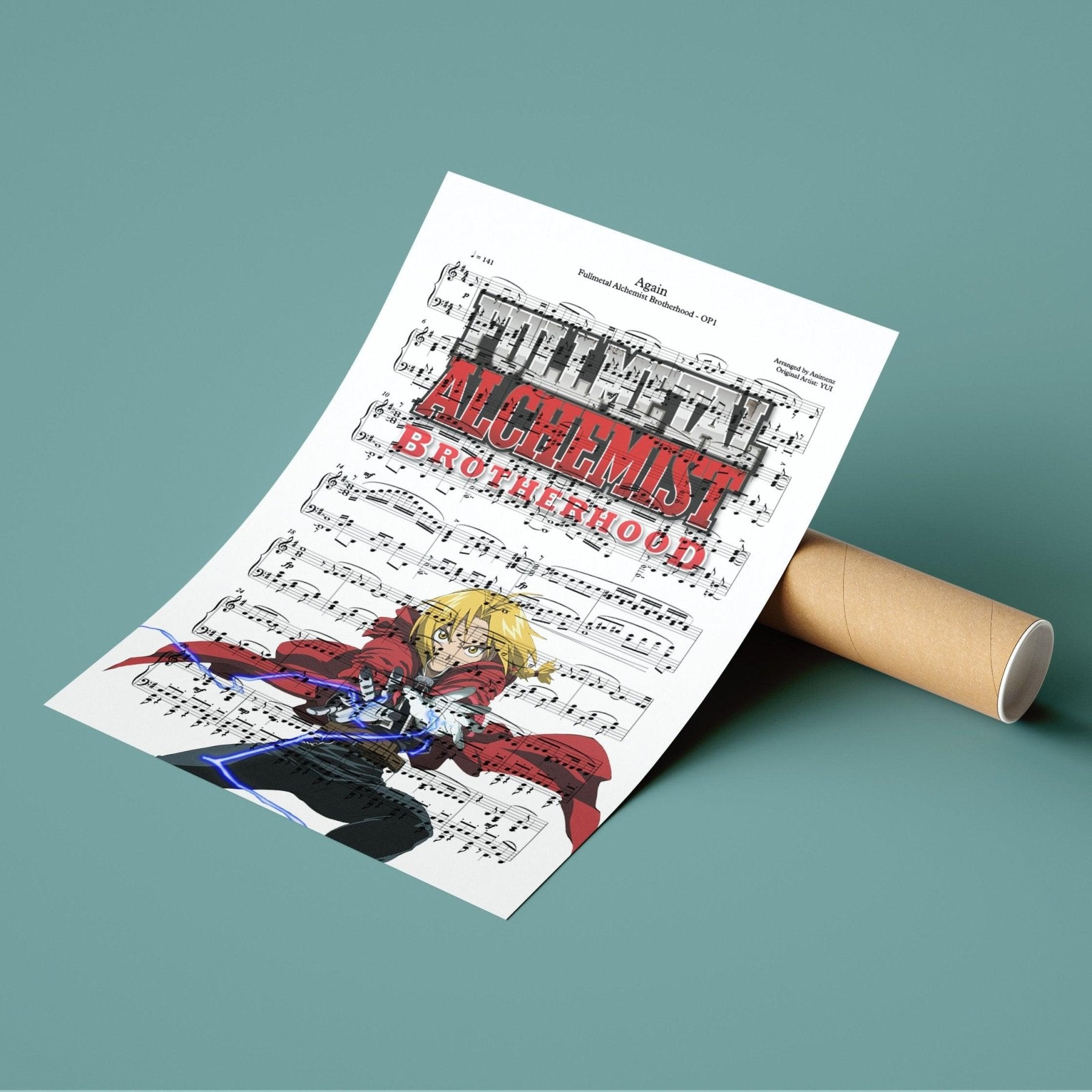 Fullmetal Alchemist: Brotherhood - Again Poster - 98typesMusic