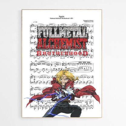 Fullmetal Alchemist: Brotherhood - Again Poster - 98typesMusic