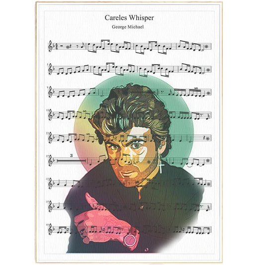 George Michael - Careless Whisper Song Print - 98typesMusic