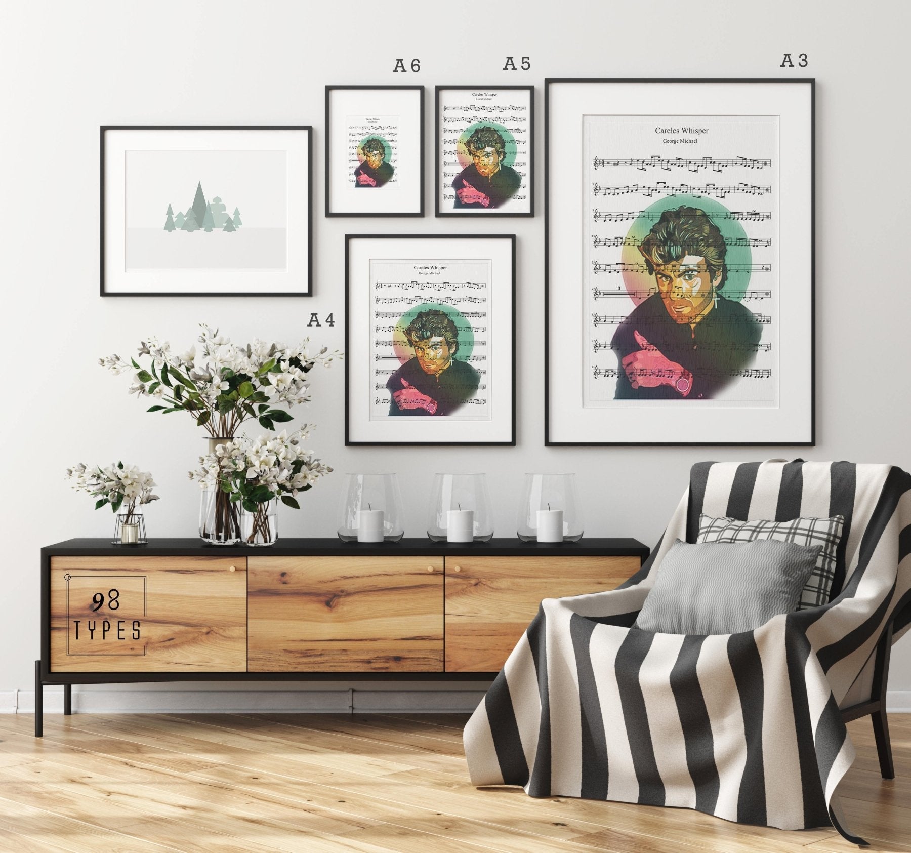 George Michael - Careless Whisper Song Print - 98typesMusic