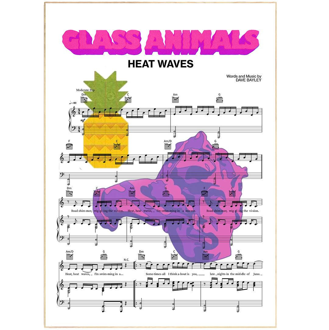 Glas Animnals - HEAT WAVES Poster - 98typesMusic