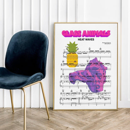 Glas Animnals - HEAT WAVES Poster - 98typesMusic