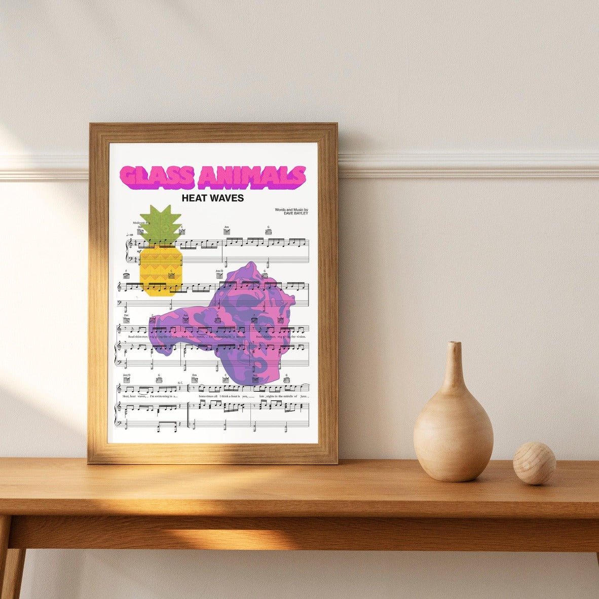 Glas Animnals - HEAT WAVES Poster - 98typesMusic