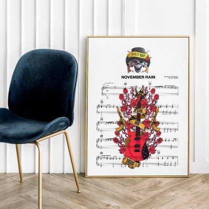 Guns N' Roses - November Rain Song Print - 98typesMusic