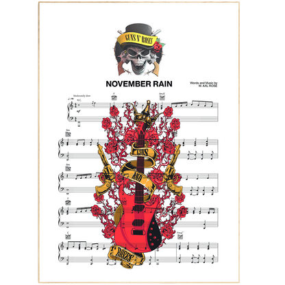 Guns N' Roses - November Rain Song Print - 98typesMusic