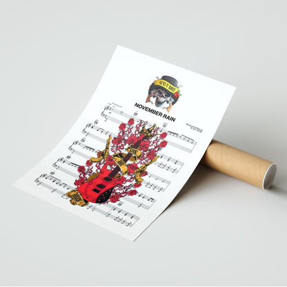 Guns N' Roses - November Rain Song Print - 98typesMusic