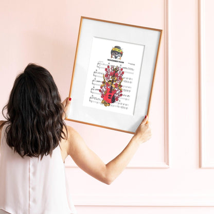 Guns N' Roses - November Rain Song Print - 98typesMusic